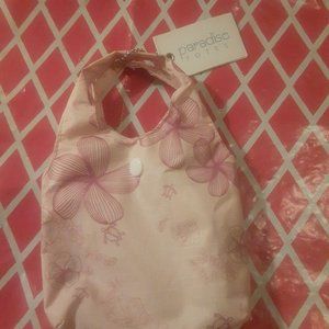 Paradise Totes pink floral mini Bag. With tag. About 7 & a half inches tall